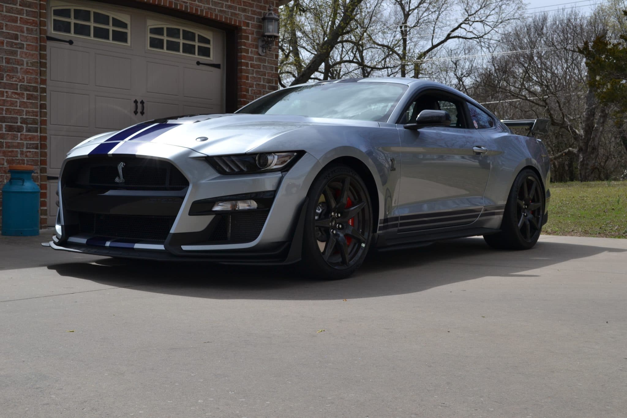 Ford Mustang Shelby GT500 on a private driveway