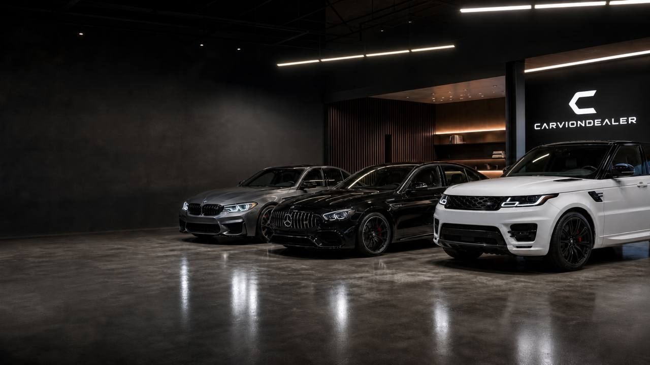 Luxury and performance vehicles in the Carviondealer showroom
